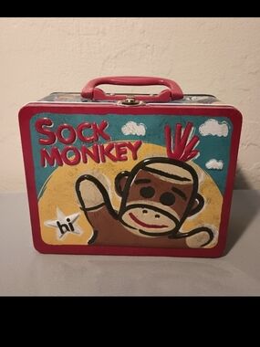 Schylling Sock Monkey Tin Lunch Box